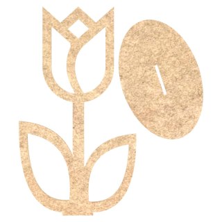 SUROWY TULIPAN Z PODSTAWKĄ KWIAT KWIATEK DECOUPAGE DO DEKOROWANIA 16,6 cm