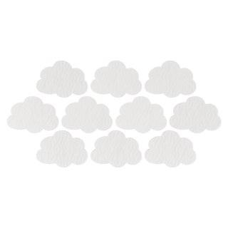 Scrapki Białe Chmurka Chmurki Obłok Chmura 3,5 X 2,5 CM Zestaw 10 sztuk