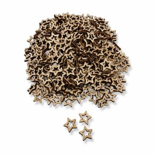 Scrapki Gwiazdy Gwiazdki Ażur SUROWY 500 sztuk Gwiazdeczki Dekor 20 X 20 mm