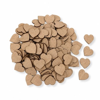 Serce Drewniane Serduszko 5 cm 200 SZTUK Serca Serduszka Surowy Kreatywne