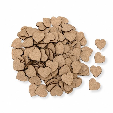 Serce Drewniane Serduszko 5 cm 200 SZTUK Serca Serduszka Surowy Kreatywne