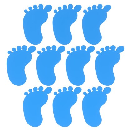 Stópki Dziecka Stopy Baby Shower Dekoracje Narodziny Dziecka NIEBIESKIE 10 szt.