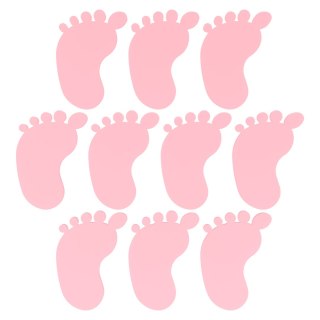 Stópki Stopy Dziecka Baby Shower Dekoracje Narodziny DIY RÓŻOWE 10 sztuk