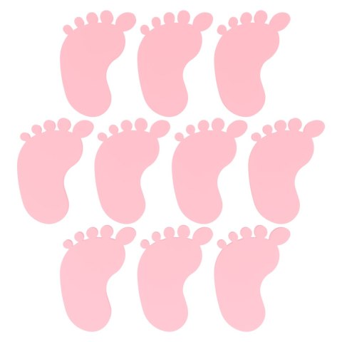 Stópki Stopy Dziecka Baby Shower Dekoracje Narodziny DIY RÓŻOWE 10 sztuk