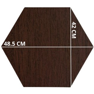 WENGE HEKSAGON DUŻY PANELE DEKORACYJNE PANEL ŚCIENNY SZEŚCIAN NA ŚCIANĘ