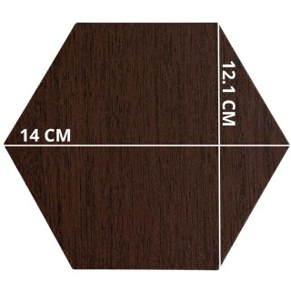 WENGE HEKSAGON MAŁY PANELE DEKORACYJNE PANEL ŚCIENNY SZEŚCIAN NA ŚCIANĘ