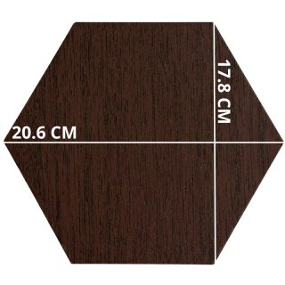 WENGE HEKSAGON ŚREDNI PANELE DEKORACYJNE PANEL ŚCIENNY SZEŚCIAN NA ŚCIANĘ
