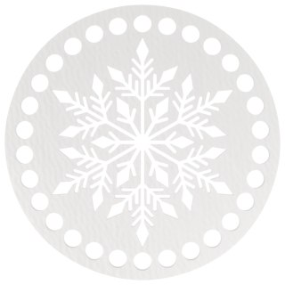 WIEKO BAZA DO KOSZYKA DNO SPÓD DENKO BIAŁA ŚNIEG KOŁO OGRĄG DO SZNURKA 15 CM