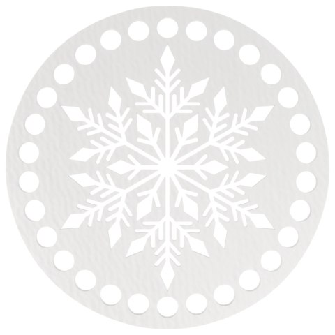WIEKO BAZA DO KOSZYKA DNO SPÓD DENKO BIAŁA ŚNIEG KOŁO OGRĄG DO SZNURKA 15 CM