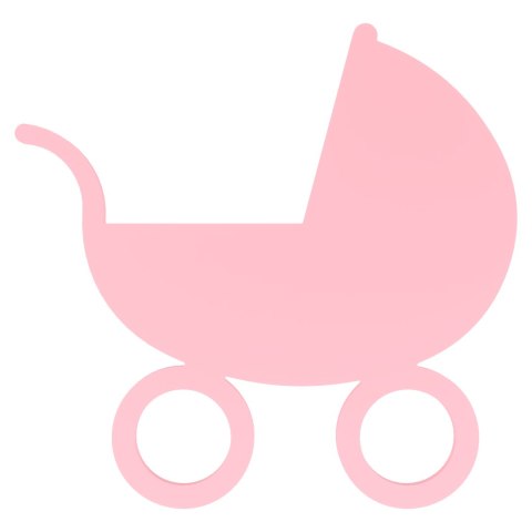 Wózek dla Dziecka Baby Shower Dekoracje Narodziny Dziecka DIY RÓŻOWY 10 szt.