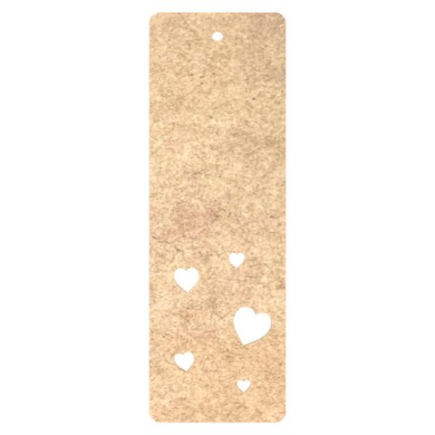 Zakładka do Książki Serce Serca Serduszka do Dekorowania SUROWA 15 X 5 CM