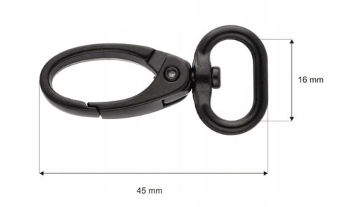 Karabińczyk Brelok Zapięcie do Torebki Kluczy Torby Plecaka Solidny 16mm Karabińczyk Brelok Zapięcie do Torebki Kluczy Torby Plecaka Solidny 16mm